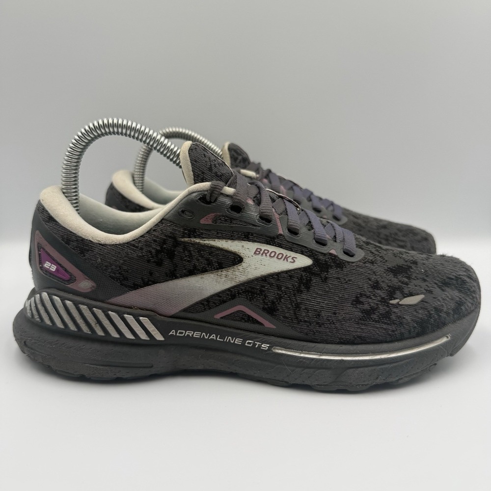 Brooks Adrenaline GTS 23 Women's Size 7 Black Running Shoes Support Sneakers‎